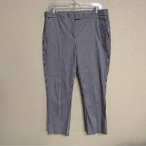 Brooks Brothers Black White Check Natalie Fit Ankle Pants Women’s 10 Plaid
